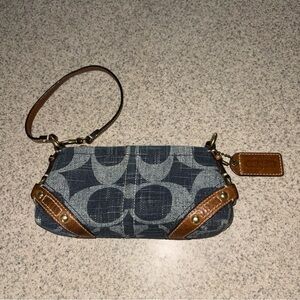 Coach Denim Wristlet